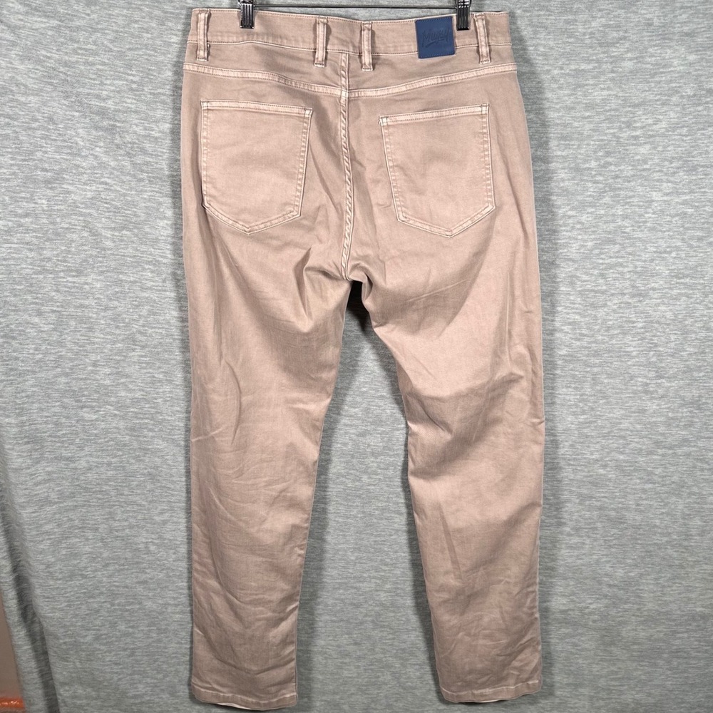 Mugsy Bucks Casual Jeans Men 34x33(Tag 34x34) Tan Straight Relaxed Stretch Kahki - Picture 2 of 7